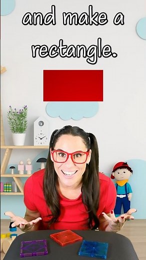 Can you help build a RECTANGLE using the tiles? Building Shapes for Kids #shorts #buildingblocks