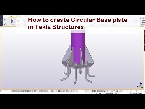 How to create Circular Base plate in Tekla Structures