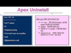 How to uninstall Oracle Apex