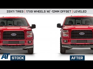 Leveled 2015-2020 F150 | 33x11 Tires | 17x9 Wheels w/ -12MM Offset | W&T Fitment