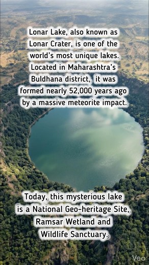 India’s Meteor Crater Lake | The Mystery of Lonar Lake | India’s Hidden Alien-Like Lake 🌍#shorts
