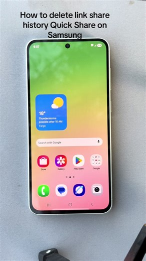 Cómo eliminar el historial de enlace compartido en Samsung