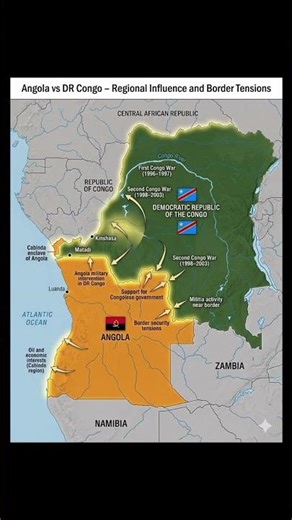 Angola vs DR Congo: border tensions, wars oil interests, and regional influence 🇦🇴🇨🇩🔥
