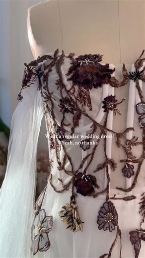 13K views · 8.6K reactions | Nontraditional wedding dress over...
