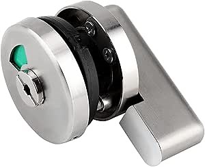 Cyrank Zinc Alloy Keyless Bathroom Door Lock, Commercial Restroom Door Locks with Locking Indicator for Home