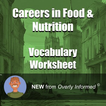 Careers in Food & Nutrition Vocabulary Worksheet