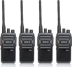 Retevis RB17V MURS Radios, 2 Way Radios Long Range,4400mAh Hunting Walkie Talkies Rechargeable, License Free, Local Alarm,Two Way Radios for Skiing Camping Hiking (4 Pack)