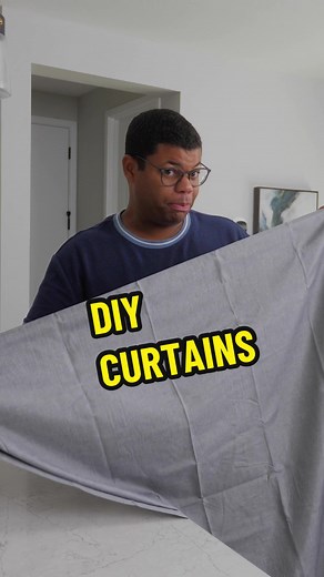 Make curtains in just a few minutes! #diy #learnontiktok #howto #homem...