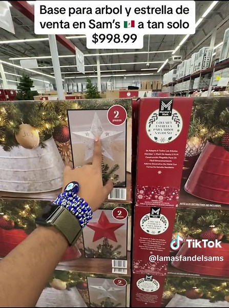 Artículos Navideños en Sam's Club: Oferta de Base Para Árbol y Estrella