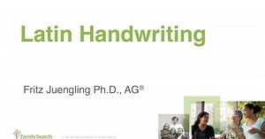 Latin Handwriting 1: Introduction
