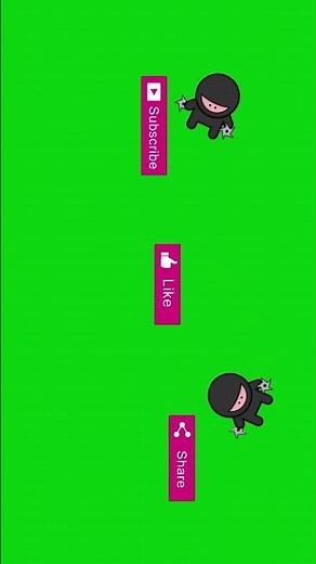 Animated like share subscribe green screen | ninja style YouTube overlay #greenscreen #animation
