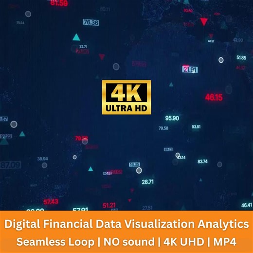 Digital Financial Data Visualization Analytics Technology 4K Background | Futuristic Stock Market - Etsy