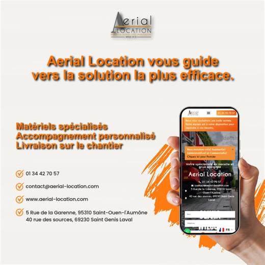 💡 Astuce levage by AERIAL LOCATION Sur un chantier, chaque détail compte… et le choix de l’engin de levage peut faire toute la différence ⚙️ 👉 Adapter le bon matériel au poids de la charge et à la hauteur de levage nécessaire, c’est la clé pour : ✅ Gagner en efficacité ✅ Travailler en sécurité ✅ Réduire les temps d’intervention ✅ Préserver vos équipes et votre matériel Chez AERIAL LOCATION, notre mission est simple : vous aider à trouver la machine idéale selon votre environnement, vos contrai