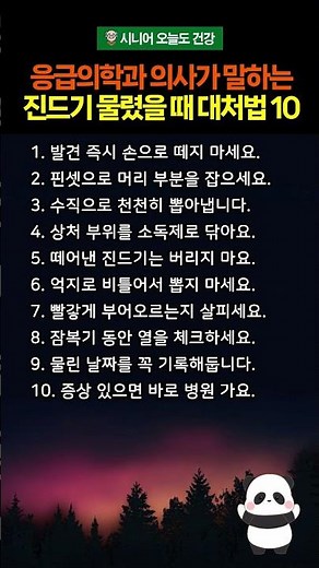 응급의학과 의사가 말하는 야외 활동 중 진드기 물렸을 때 대처법 10가지 #진드기 #진드기제거