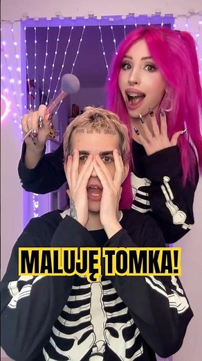 I'm making Tomek look like a GIRL! 😳💄 Prettier than me? 🫣 #makeup #transition #metamorphosis