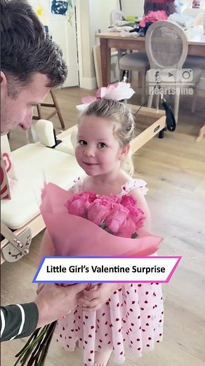 Little Girl’s Priceless Reaction to Her First Valentine’s Gifts|| Heartsome 💖