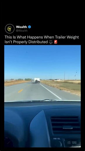 Wealth on Instagram: "At highway speeds, even a small imbalance in weight distribution can turn controlled motion into instability in seconds. 😳 📐 Vehicles are engineered around balance. When mass is evenly distributed, forces stay predictable and manageable. But when weight shifts unevenly, especially high or far from the centerline, lateral forces amplify with every correction. That’s why unsecured or poorly balanced loads begin oscillating side to side. Each sway compounds momentum, overwhe