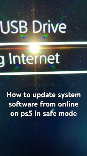 How to update system software using internet on ps5 in safe mode