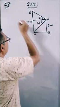 Ex 9.1 Q12 Class 10 Maths NCERT Applications of Trigonometry | Height of Cable Tower