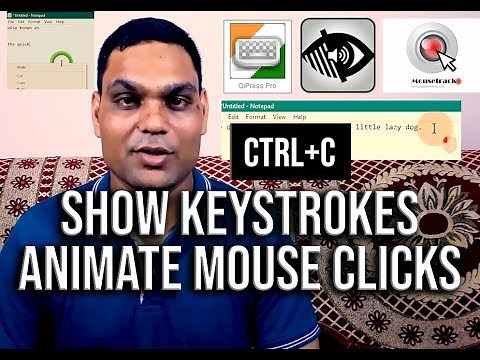 Show Key press on screen | Show mouse clicks on screen - QiPress Keypress OSD MouseTrack