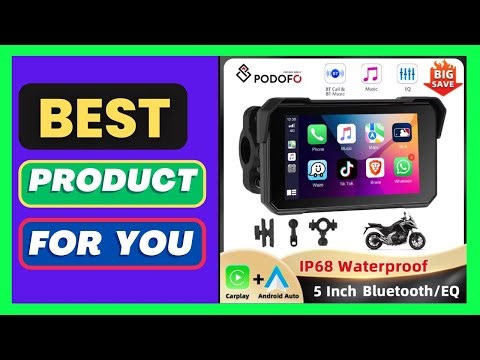 Podofo 5 ''IPS Screen Motorcycle Carplay Android Auto