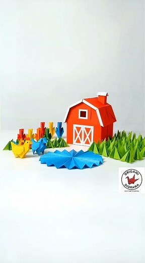 Colorful Origami Farm – Creative Paper Art with Animals & Barn