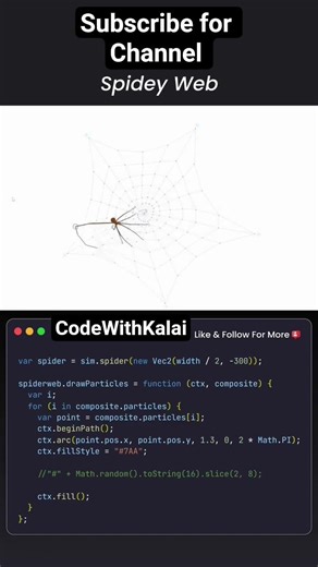 Creating Spider Web Animation using CSS only #shorts #CodeWithKalai #coding #css #webdesign