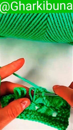 Easy Crochet Shell Stitch Pattern 🧶 | #crochet #knitting ‪@GharKiBunai‬
