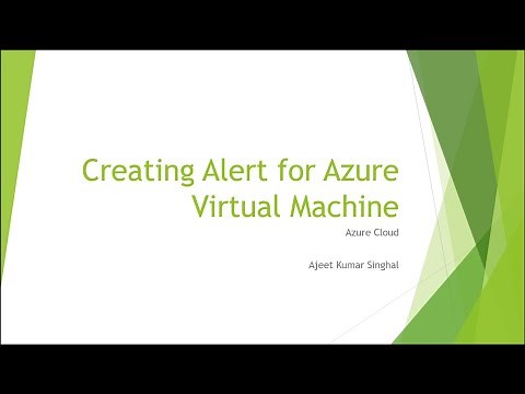 Creating Alert rule for azure virtual machine