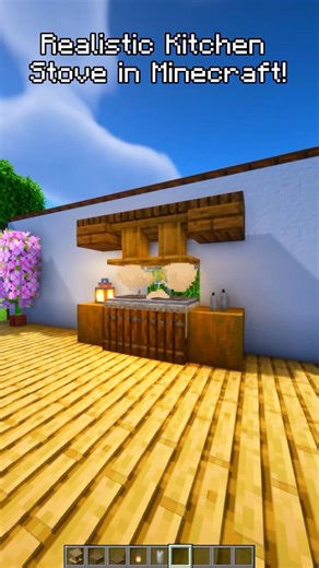 Realistic Kitchen Stove in Minecraft! 🍳🔥 Easy Modern Build || #minecraft #minecraftbuild