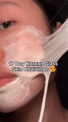 17 Day Challenge Korean Glass Skin ✨ | Rice Face Mask for Glowing Skin #Shorts#foryou