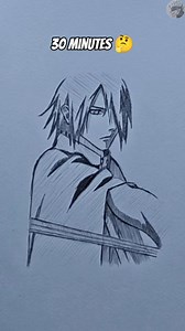 Drawing Sasuke Uchiha from 10s,30s,1min,5min,10min,15min,30min and ? #fbreels #fyp #drawing #sketch #sasuke | Pansy Art