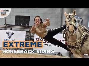 Meet the real-life cowgirl doing EXTREME HORSEBACK RIDING 🐴🤠 | LOVE THIS!