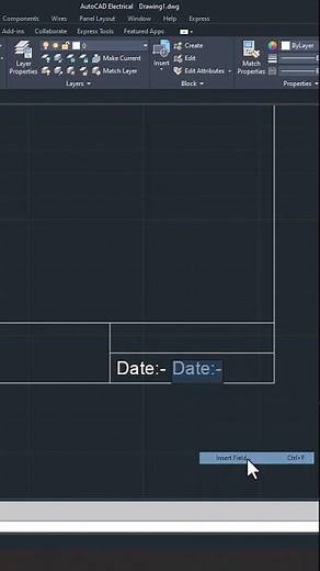 How to edit current date automatically in AutoCAD #shorts #autocad