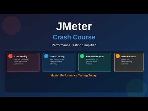 Jmeter Quick Video | End To End | PTLC | JMter Crash Course