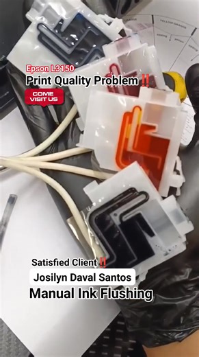 Epson L3150 Print Quality Problem. Manual Ink Flushing | Waste Ink Pad Counter Full Reset | Waste Ink Pad Cleaning | Purge Unit Repair #epson #epsonprinter #EpsonL3150 #PrinterRepair #vtcomphonerorepairservices #vtccomphoneromaragondonbranch #vtcomphoneroshop | Van Eindree Torres