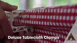 Watch Camco Deluxe Table Cloth Clamp - Secures Your Table Cloth in Place and Prevents Lifting and Slidi... on Amazon Live