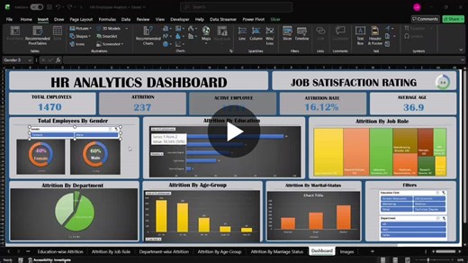 #dataanalytics #hranalytics #dashboard #excel #datavisualization #learningjourney #lpu | Bhavya Jha