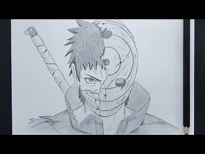 How To Draw Obito Broken Mask Step By Step || Easy Obito Drawing
