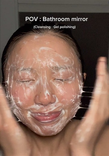 POV : bathroom mirror (Cleansing) Cleansing : Gel Polishing 🛒🔍After registering for free via the Instagram profile link, you can purchase at the lowest member price! (Registration Code: Ai6happy27 ) #Cleansing#pov #skincare #superjection #gelpolishing