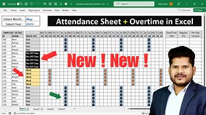Hello Friends, This is 🔥 Fully Automated ATTENDANCE Sheet With OVERTIME in Excel... you can easily maintain attendance and overtime in excel sheet. #attendancesheet #excel #overtime | Deepak EduWorld