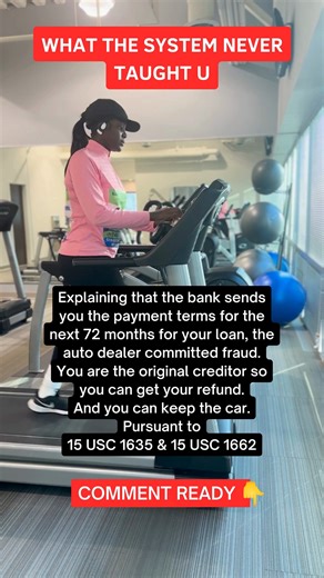 🚗 Did you know that when you finance a car, you’re actually the original creditor? If an auto dealer commits fraud with your loan terms, the law (15 USC 1635 & 1662) protects you. That means you may have the right to: ✔️ Cancel the fraudulent deal ✔️ Get your refund ✔️ And even keep the car 🙌✨ Most people never hear about this, but knowing your rights can change everything. Are you READY to protect your finances and stop unfair practices from holding you back? 🔑💳 📩 Send us a message "READY"