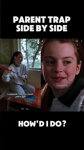 Parent Trap Scene Recreation Side by Side