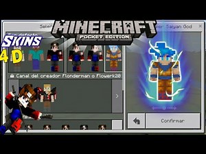 Skins 4D Para Minecraft || SkinPack Dragon Ball Super | Minecraft Skin de Goku