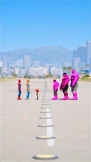 SPIDE-RMEN VS PINK HULK SUPERHEROES BATTLE #gta5 #shorts #spiderman #hulk