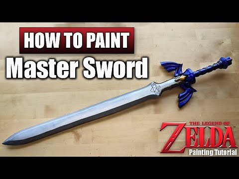 How to Paint the Master Sword from the game The Legend of Zelda | Cosplay Airbrush Painting Tutorial