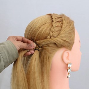 Open hairstyle is the most beautiful hairstyle for the bride girl #hairstyle | Braid Hairdo