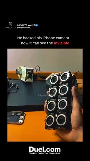 Infynite Vault on Instagram: "A DIY innovator has transformed his iPhone camera into a fully functional microscope using simple lenses and precise alignment. This clever hack allows the phone to capture images of microscopic details - from fabric fibers to tiny organisms - all without expensive lab equipment. While it can't match professional microscopes, it brilliantly shows how creativity and technology can merge to make science accessible to everyone. #viral #infynitevault #technology #innova