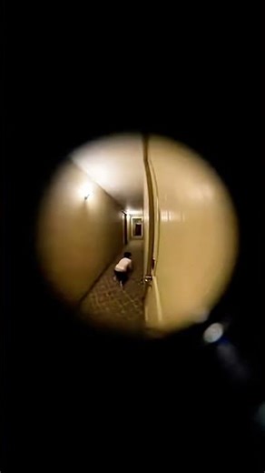 POV: You Watch the Peephole Too Long… #peephole #jumpscare #shadow #creepy #pov #doorcam #fisheye