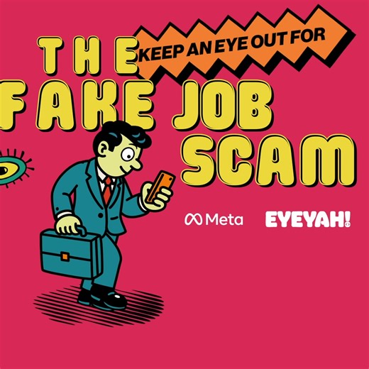 8.5K views · 725 reactions | Fake job postings can lead to identity theft or financial loss. Stay vigilant! Stay safe by: ✨ Checking for secure websites and looking out for sketchy links ✨ Not sharing sensitive info too soon ✨ Verifying job legitimacy ✨ Never paying for any job related services Play our ""Is This Legit?"" game to learn how to spot common scam tactics and stay safe online! https://isthislegit.eyeyah.com/ | Meta | Facebook